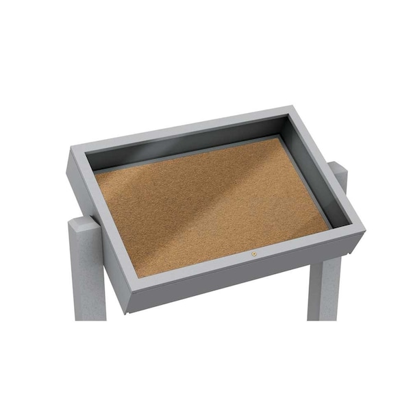 Outdoor Enclosed Combo Board, 48"x36", Bronze Frame/White Porc & Pearl